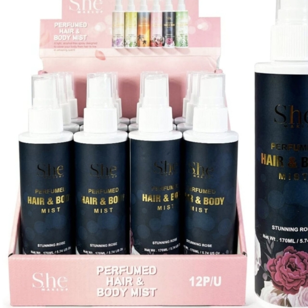 SHE perfumed Hair & Body Mist - Stunning Rose